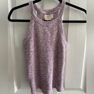 Anthropologie Maeve Harlan Ribbed Pure Knit Halter Tank Size Small